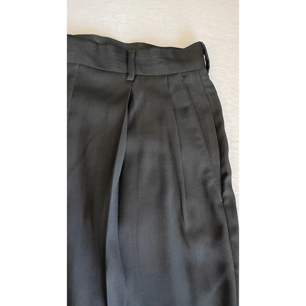 NWT Stafford Essentials Men's Classic Fit Pleated Cuffed Pants Charcoal 34